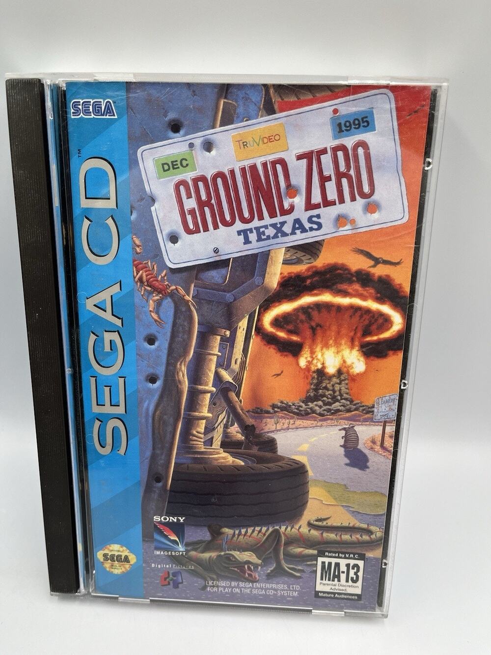 Ground Zero Texas (Sega CD, 1993) Complete With Foam!